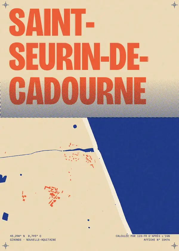 Affiche de Saint-Seurin-de-Cadourne, calculée par 123-fr d'après l'IGN