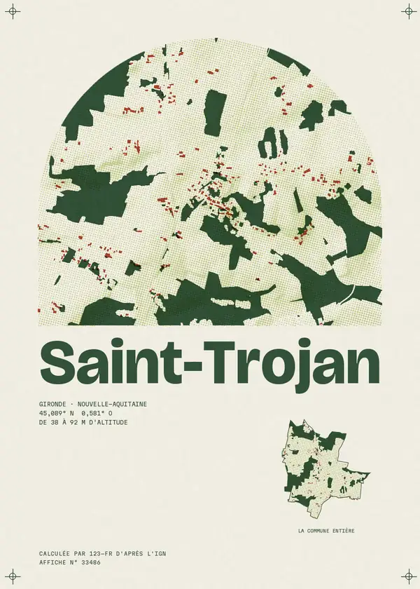 Affiche de Saint-Trojan, calculée par 123-fr d'après l'IGN
