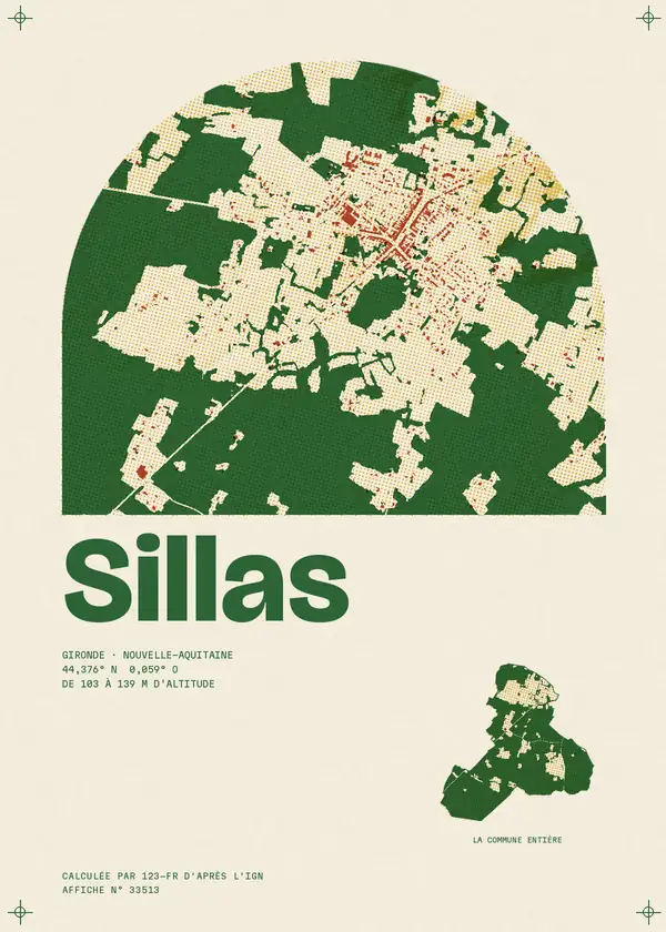 Affiche de Sillas, calculée par 123-fr d'après l'IGN