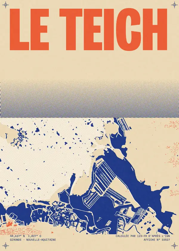 Affiche de Le Teich, calculée par 123-fr d'après l'IGN