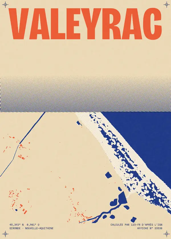 Affiche de Valeyrac, calculée par 123-fr d'après l'IGN
