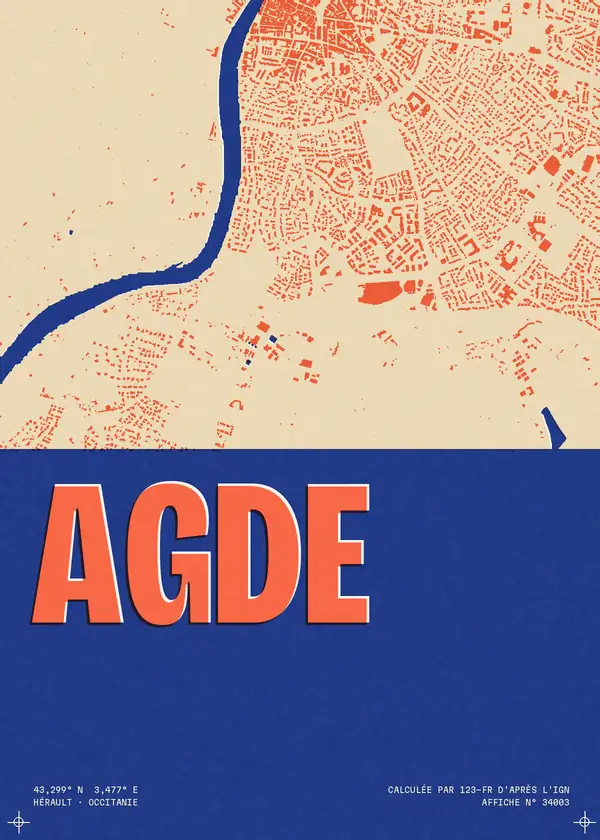 Affiche de Agde, calculée par 123-fr d'après l'IGN