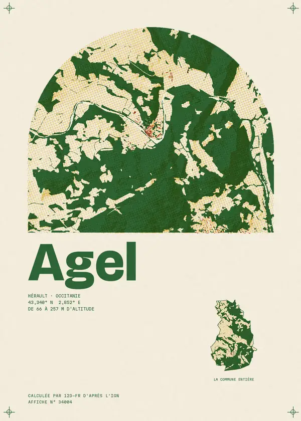 Affiche de Agel, calculée par 123-fr d'après l'IGN