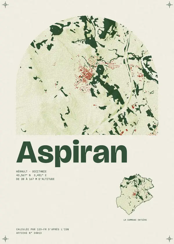 Affiche de Aspiran, calculée par 123-fr d'après l'IGN