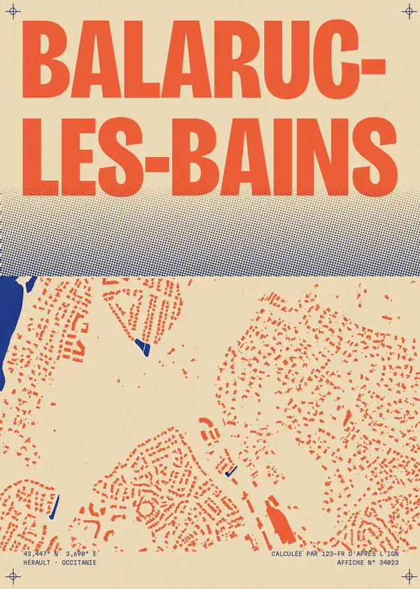 Affiche de Balaruc-les-Bains, calculée par 123-fr d'après l'IGN