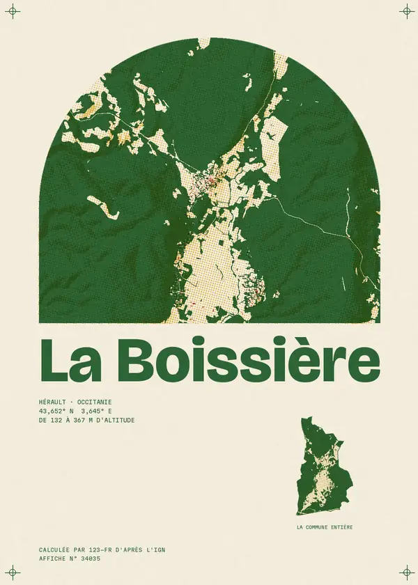 Affiche de La Boissière, calculée par 123-fr d'après l'IGN