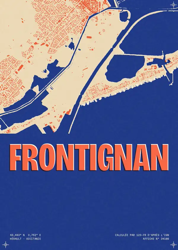 Affiche de Frontignan, calculée par 123-fr d'après l'IGN
