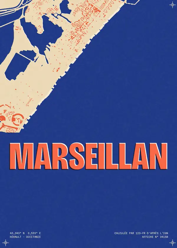 Affiche de Marseillan, calculée par 123-fr d'après l'IGN