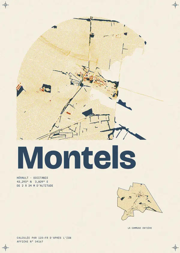 Affiche de Montels, calculée par 123-fr d'après l'IGN