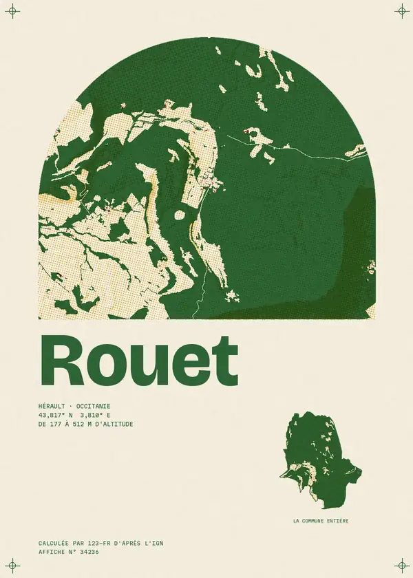 Affiche de Rouet, calculée par 123-fr d'après l'IGN