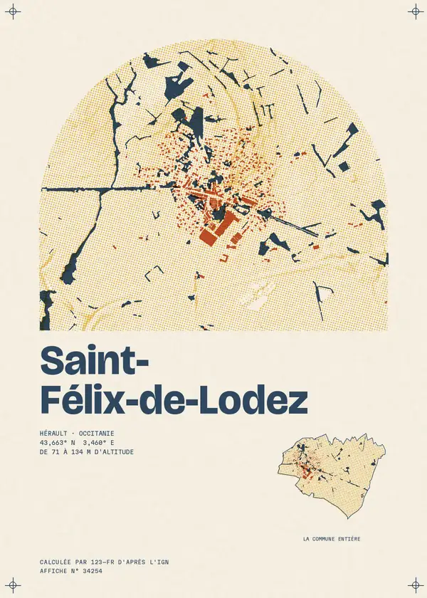Affiche de Saint-Félix-de-Lodez, calculée par 123-fr d'après l'IGN