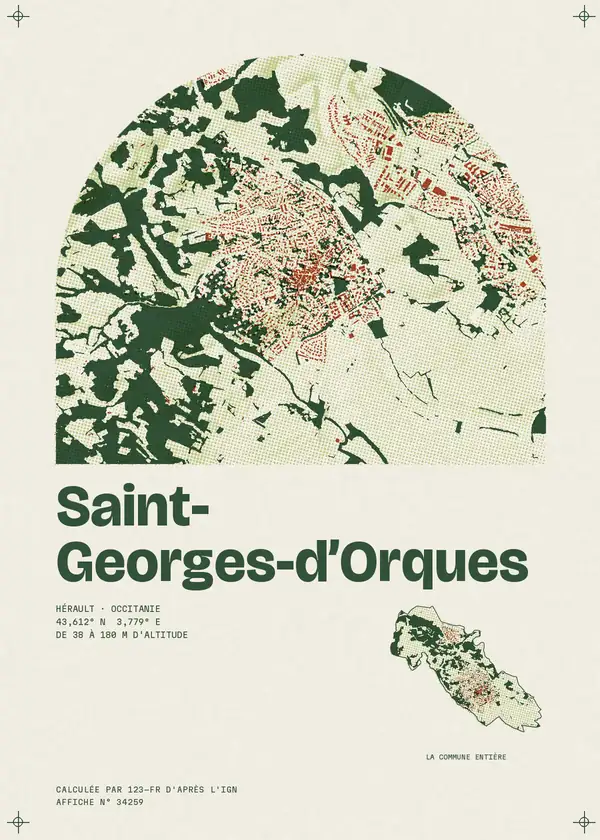 Affiche de Saint-Georges-d'Orques, calculée par 123-fr d'après l'IGN