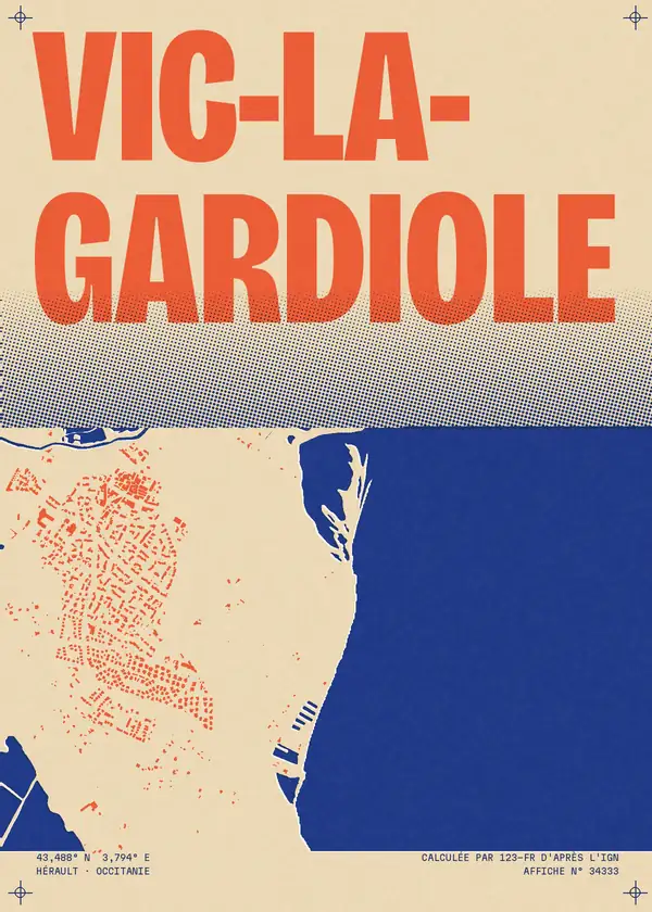 Affiche de Vic-la-Gardiole, calculée par 123-fr d'après l'IGN