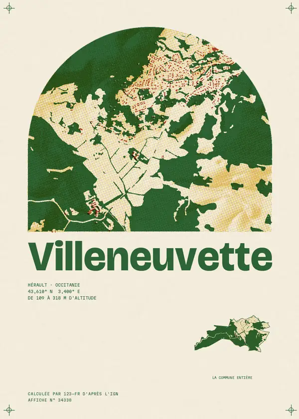 Affiche de Villeneuvette, calculée par 123-fr d'après l'IGN