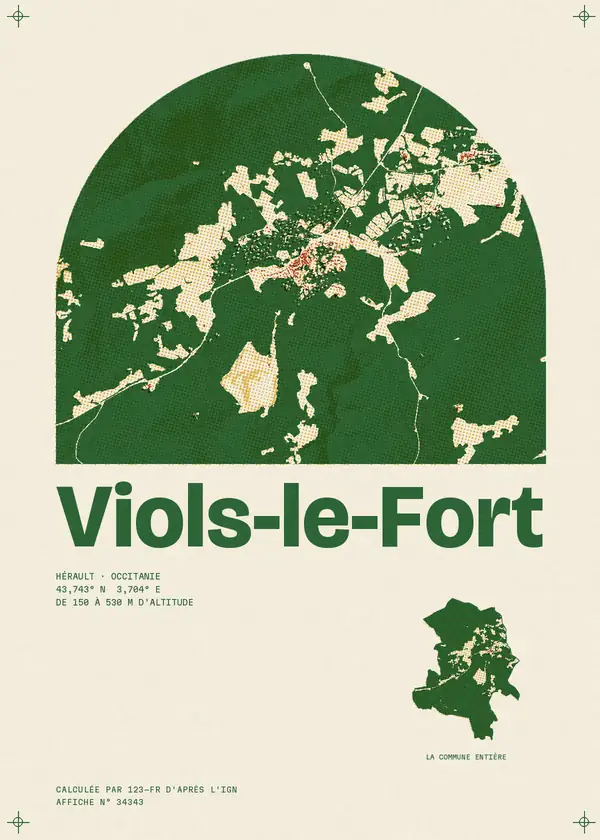 Affiche de Viols-le-Fort, calculée par 123-fr d'après l'IGN