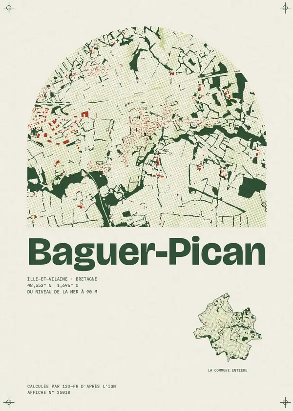 Affiche de Baguer-Pican, calculée par 123-fr d'après l'IGN