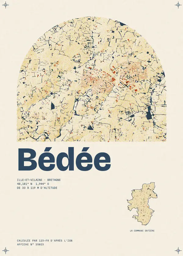 Affiche de Bédée, calculée par 123-fr d'après l'IGN