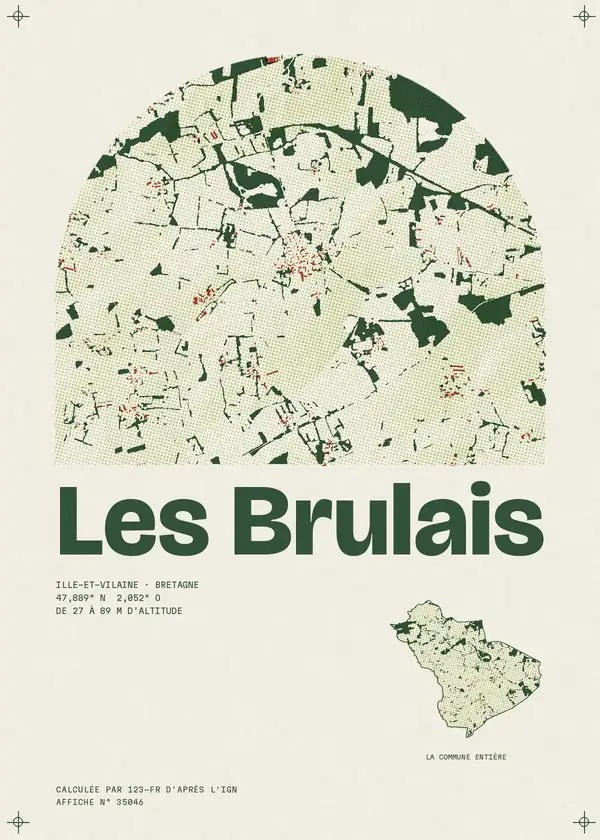 Affiche de Les Brulais, calculée par 123-fr d'après l'IGN