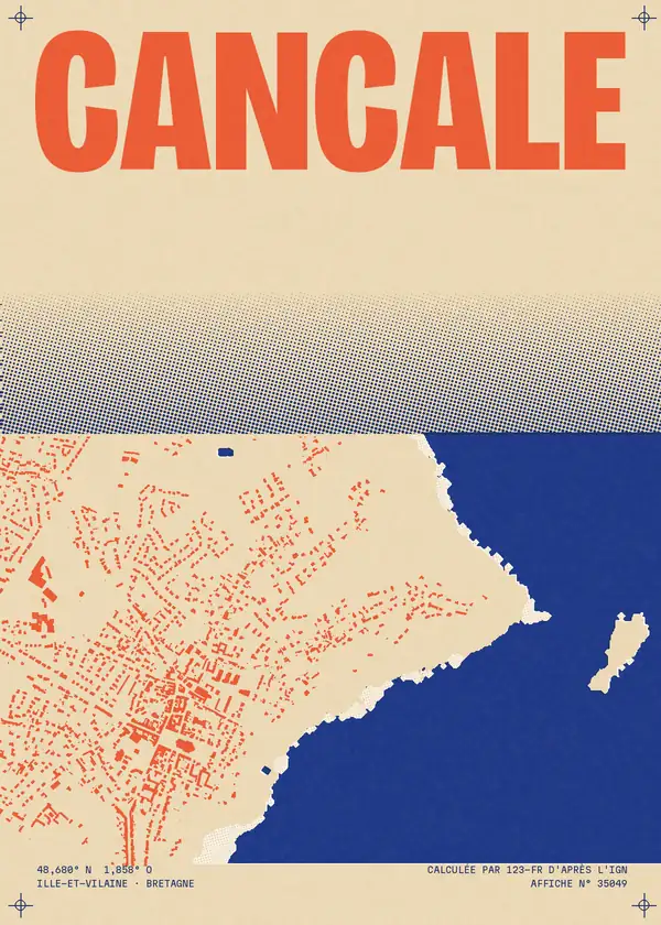 Affiche de Cancale, calculée par 123-fr d'après l'IGN