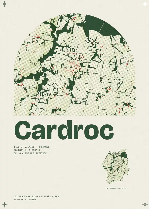Affiche de Cardroc, calculée par 123-fr d'après l'IGN