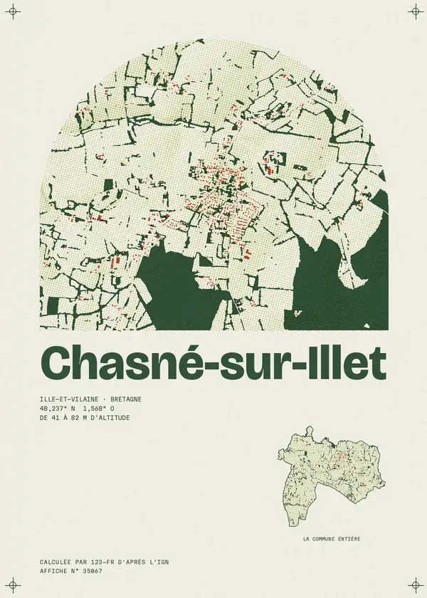 Affiche de Chasné-sur-Illet, calculée par 123-fr d'après l'IGN