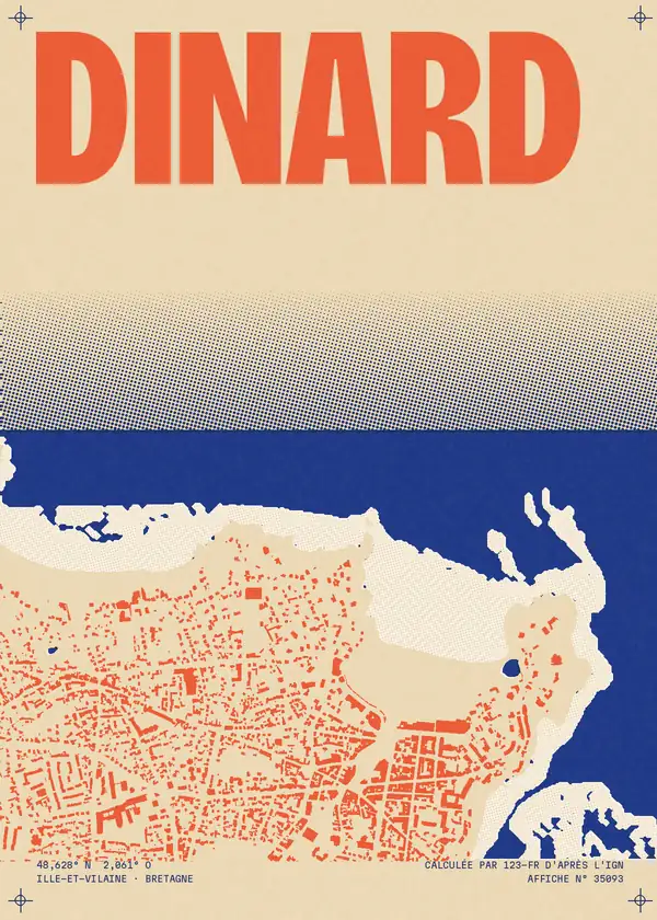 Affiche de Dinard, calculée par 123-fr d'après l'IGN