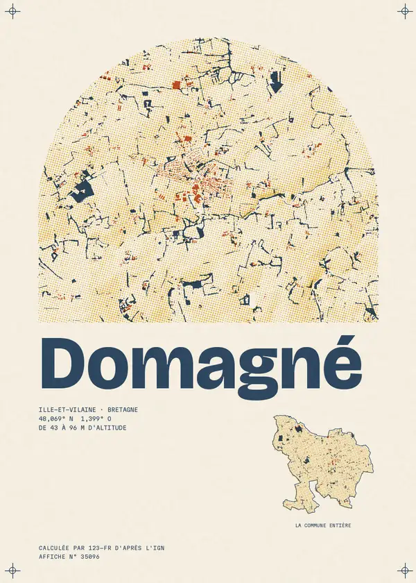 Affiche de Domagné, calculée par 123-fr d'après l'IGN