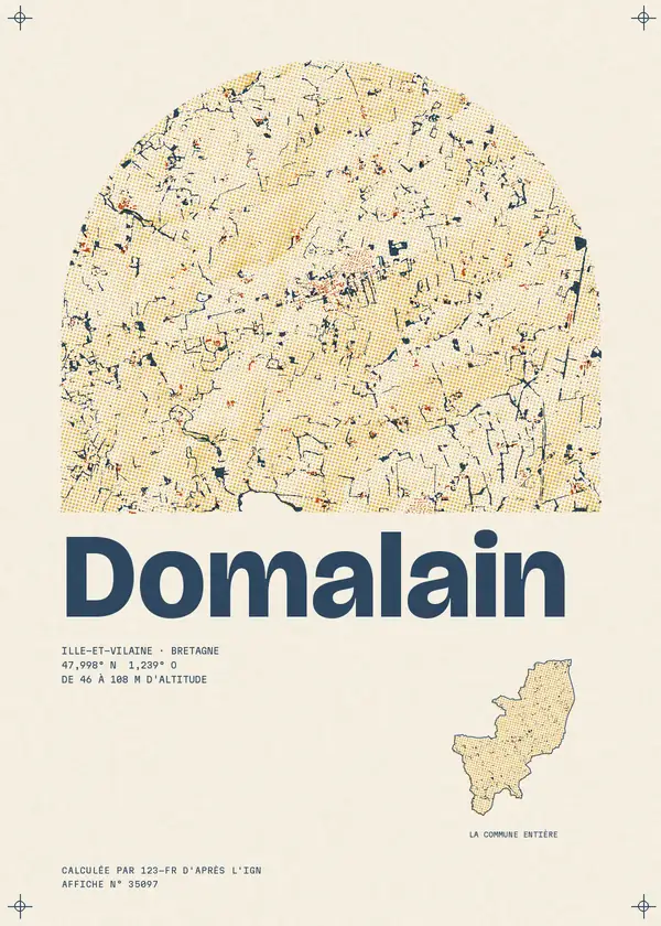 Affiche de Domalain, calculée par 123-fr d'après l'IGN