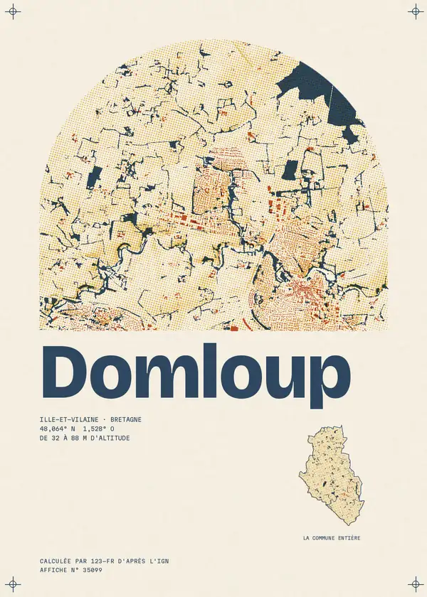 Affiche de Domloup, calculée par 123-fr d'après l'IGN