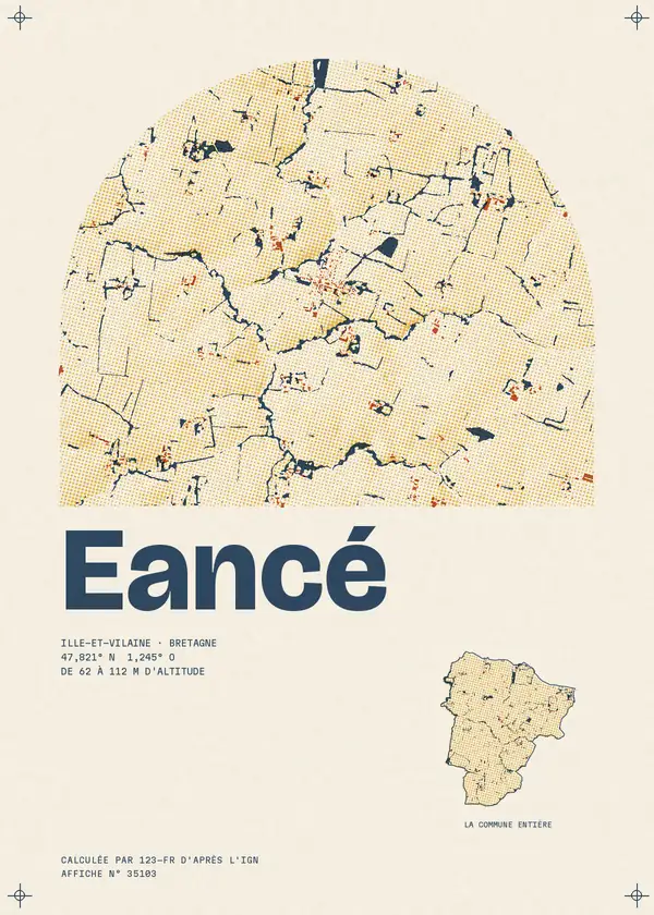 Affiche de Eancé, calculée par 123-fr d'après l'IGN