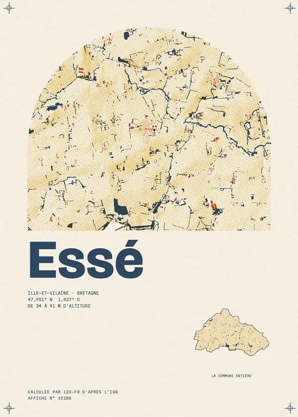 Affiche de Essé, calculée par 123-fr d'après l'IGN