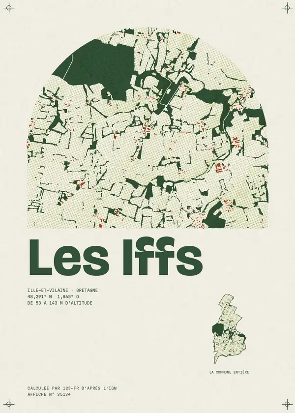 Affiche de Les Iffs, calculée par 123-fr d'après l'IGN