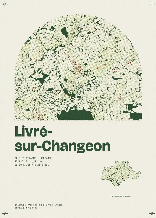 Affiche de Livré-sur-Changeon, calculée par 123-fr d'après l'IGN