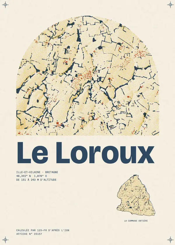 Affiche de Le Loroux, calculée par 123-fr d'après l'IGN