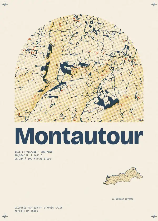 Affiche de Montautour, calculée par 123-fr d'après l'IGN