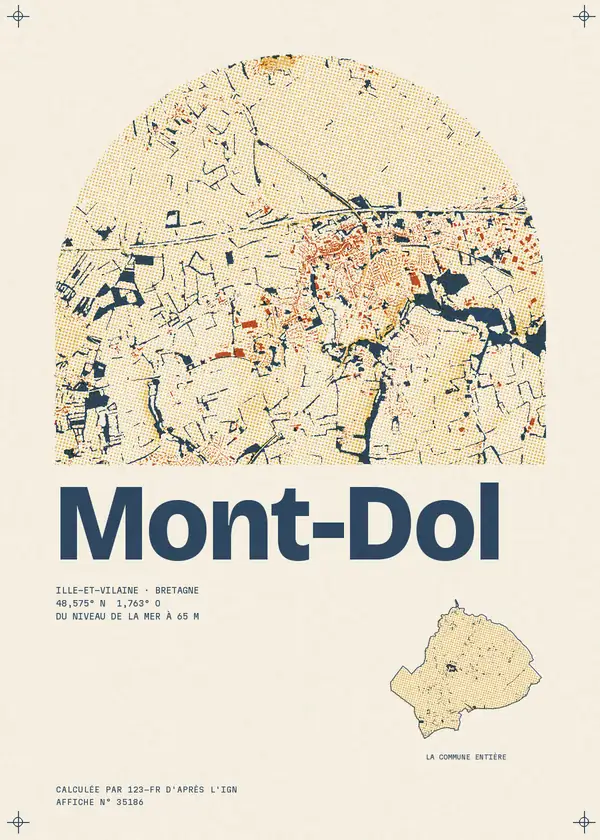 Affiche de Mont-Dol, calculée par 123-fr d'après l'IGN