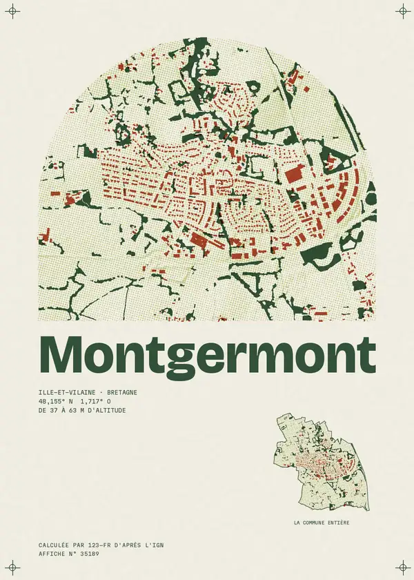 Affiche de Montgermont, calculée par 123-fr d'après l'IGN