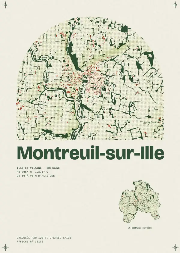 Affiche de Montreuil-sur-Ille, calculée par 123-fr d'après l'IGN