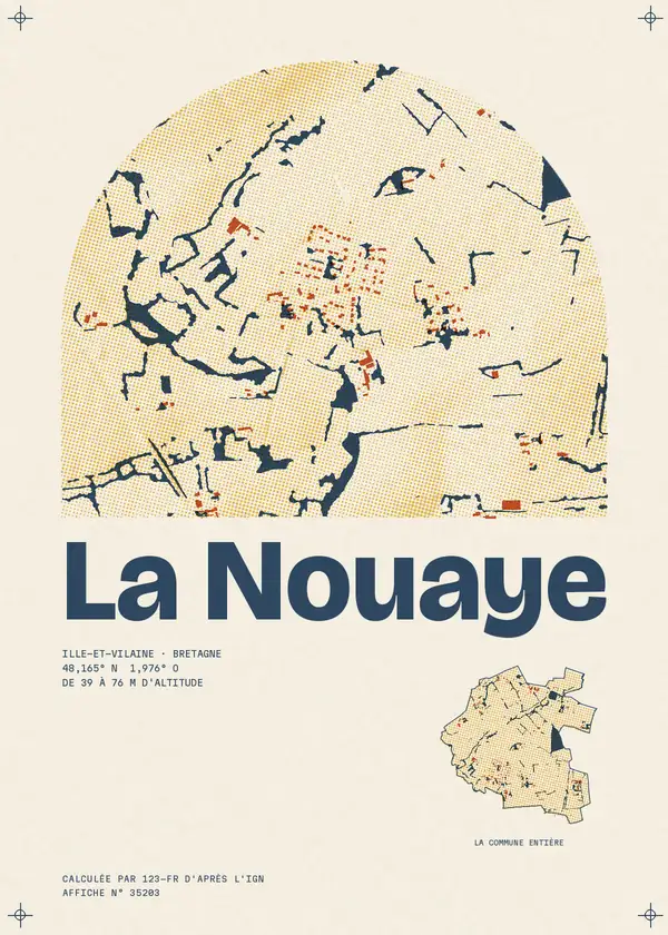 Affiche de La Nouaye, calculée par 123-fr d'après l'IGN