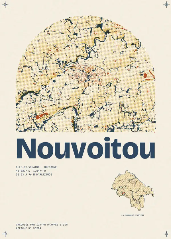 Affiche de Nouvoitou, calculée par 123-fr d'après l'IGN