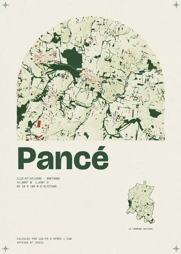 Affiche de Pancé, calculée par 123-fr d'après l'IGN