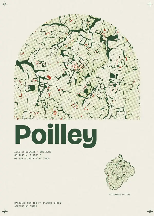 Affiche de Poilley, calculée par 123-fr d'après l'IGN