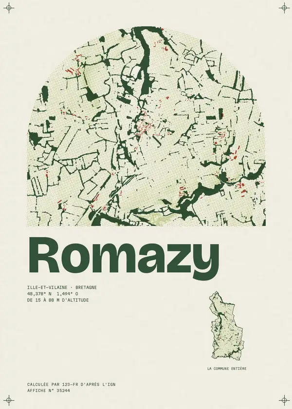 Affiche de Romazy, calculée par 123-fr d'après l'IGN