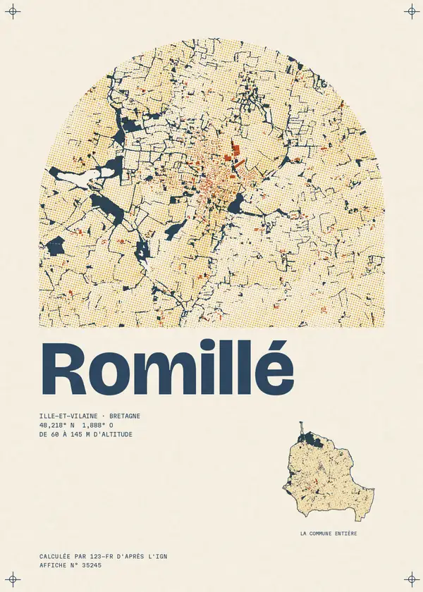 Affiche de Romillé, calculée par 123-fr d'après l'IGN