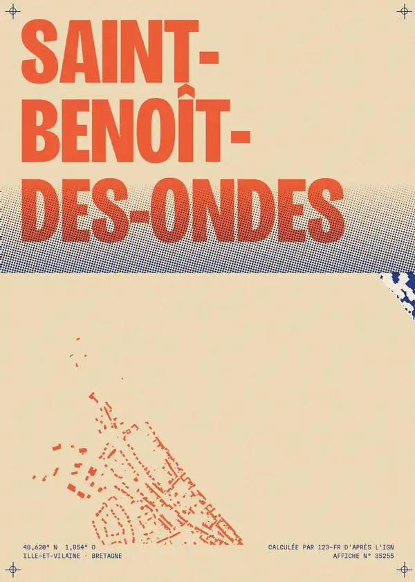 Affiche de Saint-Benoît-des-Ondes, calculée par 123-fr d'après l'IGN