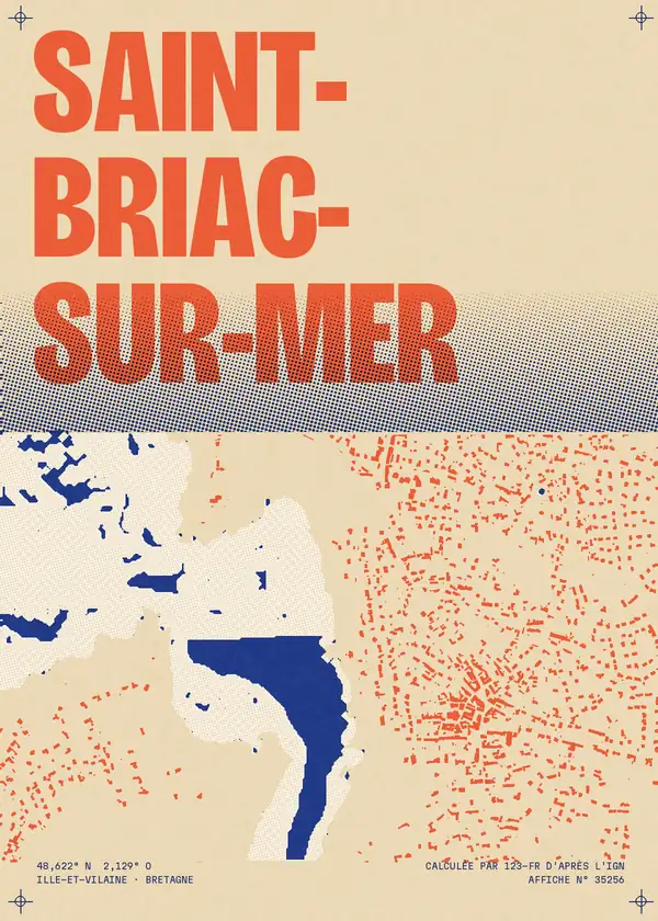 Affiche de Saint-Briac-sur-Mer, calculée par 123-fr d'après l'IGN