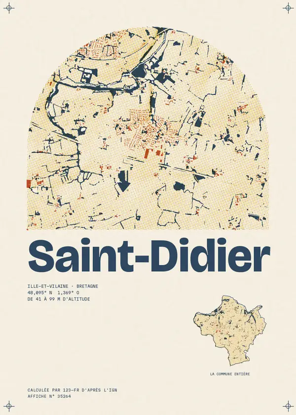 Affiche de Saint-Didier, calculée par 123-fr d'après l'IGN