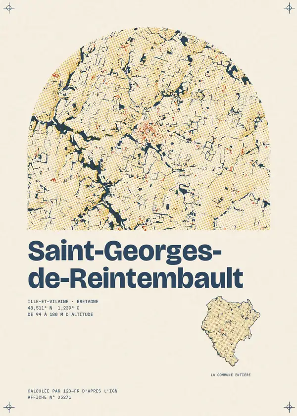Affiche de Saint-Georges-de-Reintembault, calculée par 123-fr d'après l'IGN