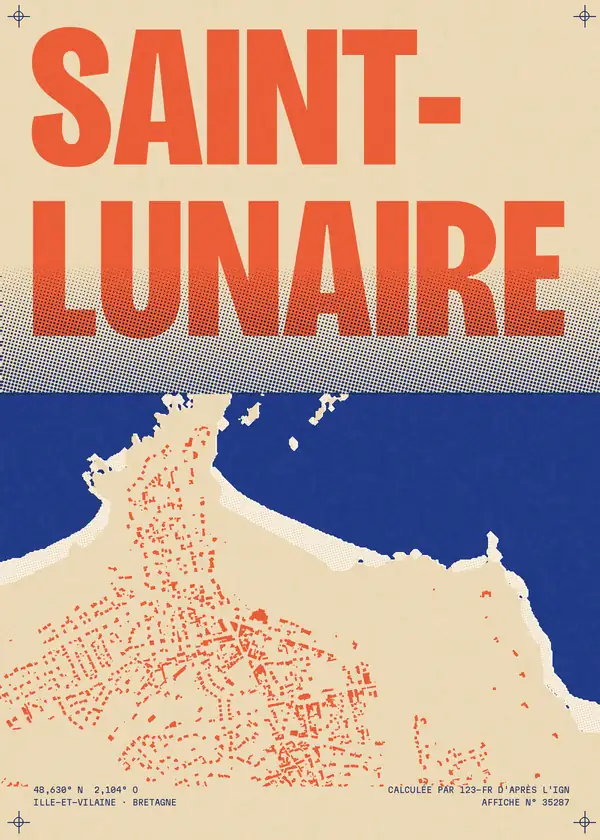 Affiche de Saint-Lunaire, calculée par 123-fr d'après l'IGN