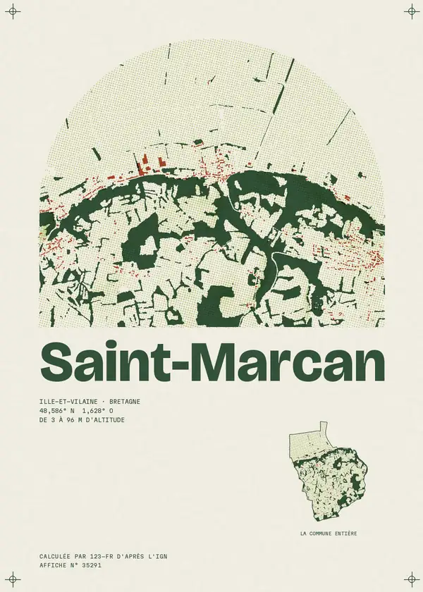 Affiche de Saint-Marcan, calculée par 123-fr d'après l'IGN